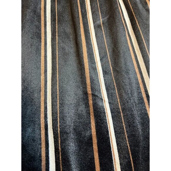 Striped On or Off Shoulder Dress Women’s Size L Black‎ & Beige mts - Picture 3 of 5